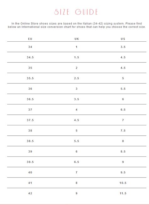 givenchy shoe size chart